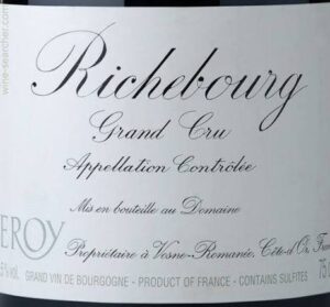 Richebourg Grand Cru 1989 Domaine Leroy 0,75l.